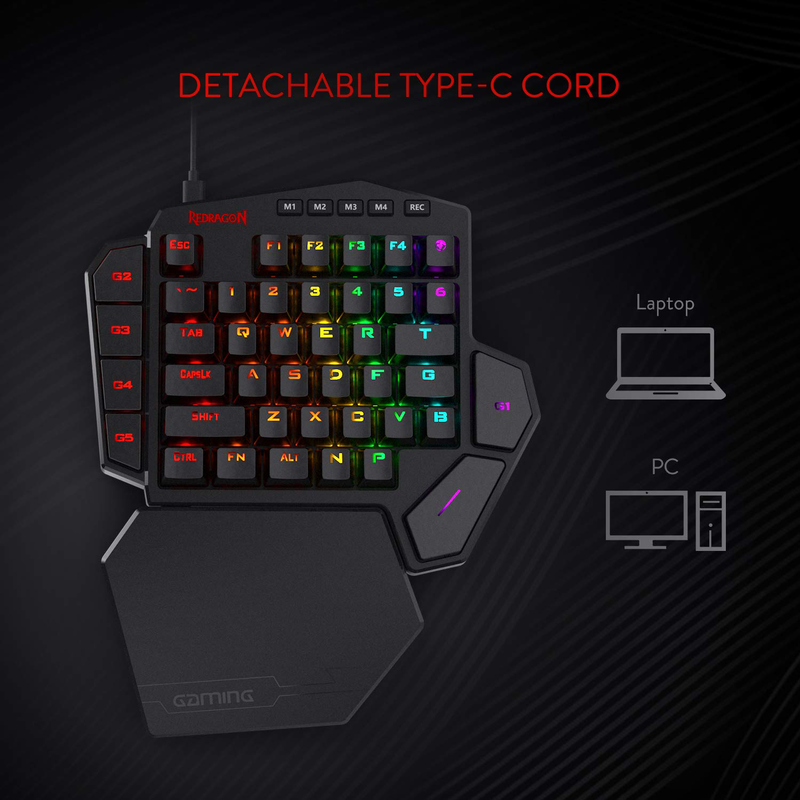 Redragon K585 DITI One-Handed  - đánh giá và giá Gaming Keyboard 1 Hand