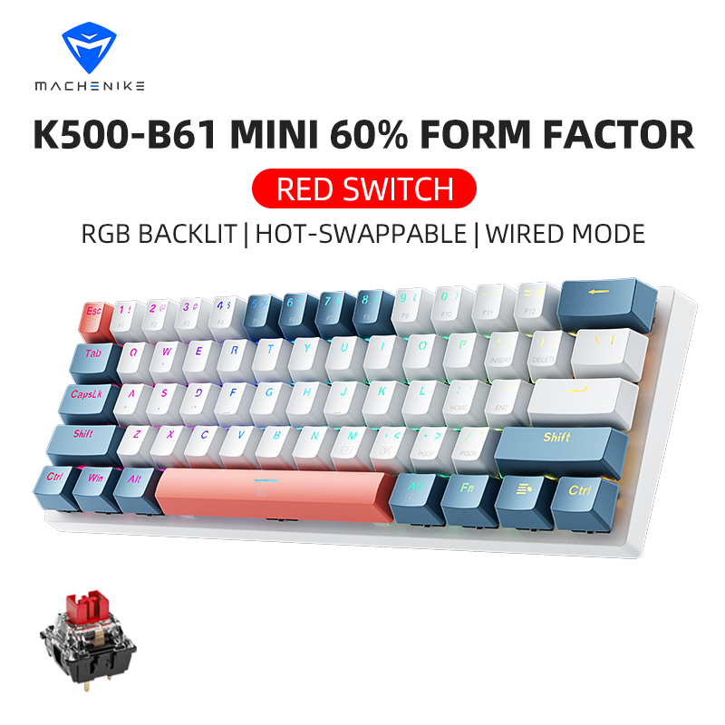 K500-B61 Machenike Mini Mechan - đánh giá và giá Gaming Keyboard E Yooso
