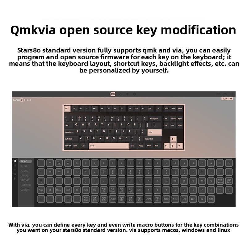 WEIKAV STARS80 TKL Mechanical  - đánh giá và giá Gaming Keyboard Tkl