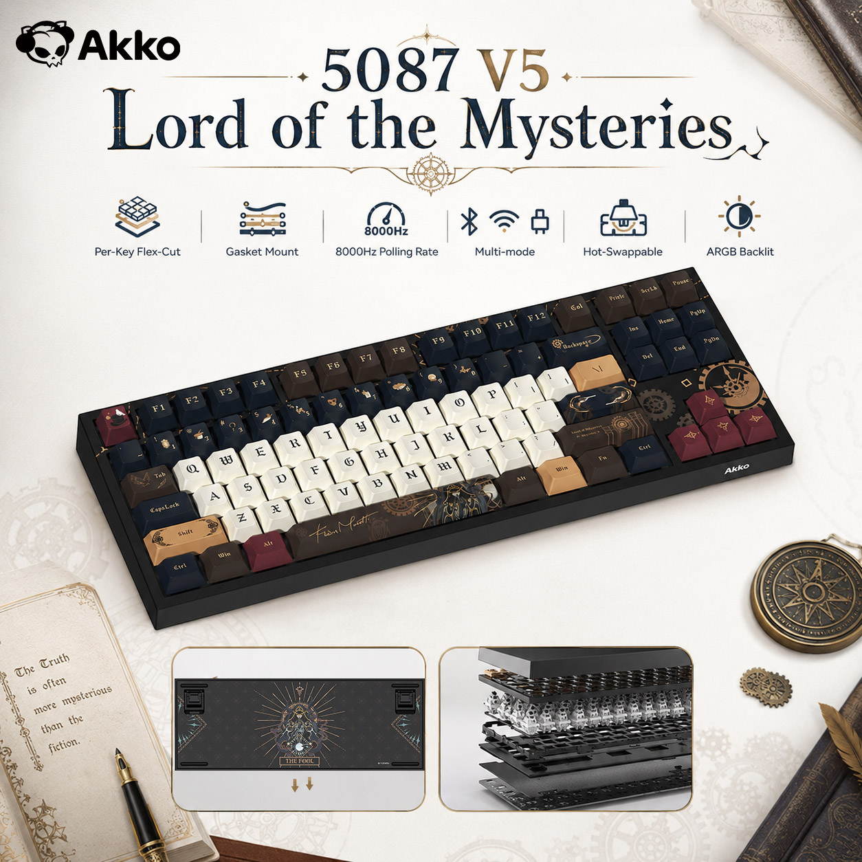 Akko Lord of the Mysteries Wir - đánh giá và giá Gaming Keyboard Tkl