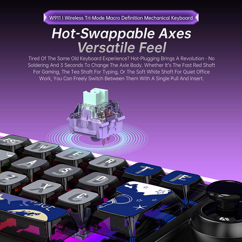 Gaming Keyboard W911 Wireless  - đánh giá và giá Gaming Keyboard Mechanical