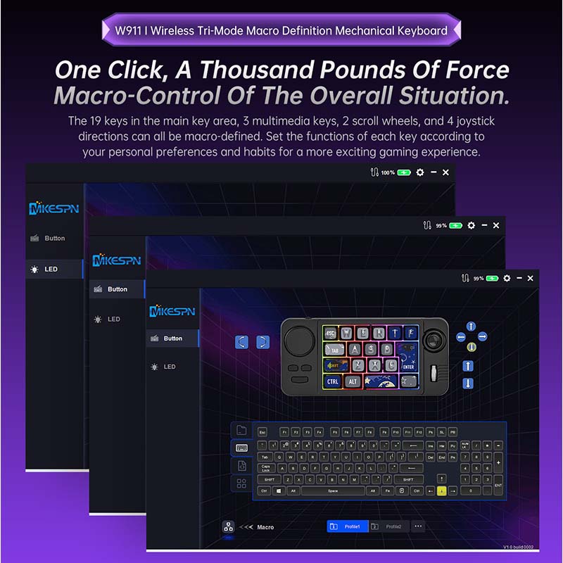 Gaming Keyboard W911 Wireless  - đánh giá và giá Gaming Keyboard Mechanical