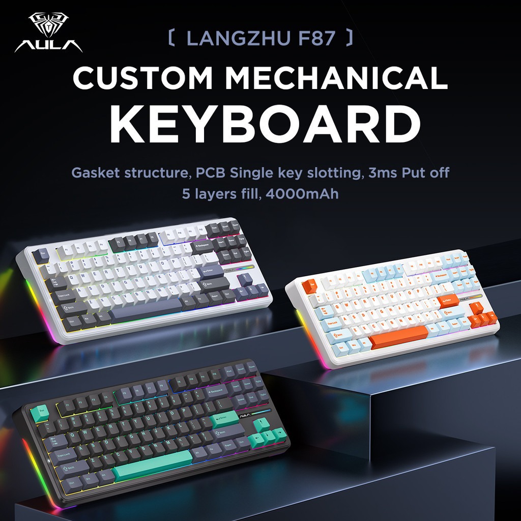 Aula F87 Pro Mechanical Keyboa - đánh giá và giá Gaming Keyboard Tkl