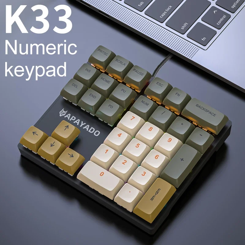 K33 Wired Mechanical Numeric K - đánh giá và giá Gaming Keyboard 1 Hand