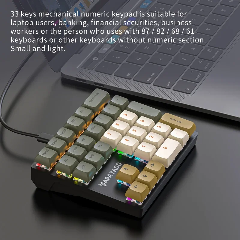 K33 Wired Mechanical Numeric K - đánh giá và giá Gaming Keyboard 1 Hand
