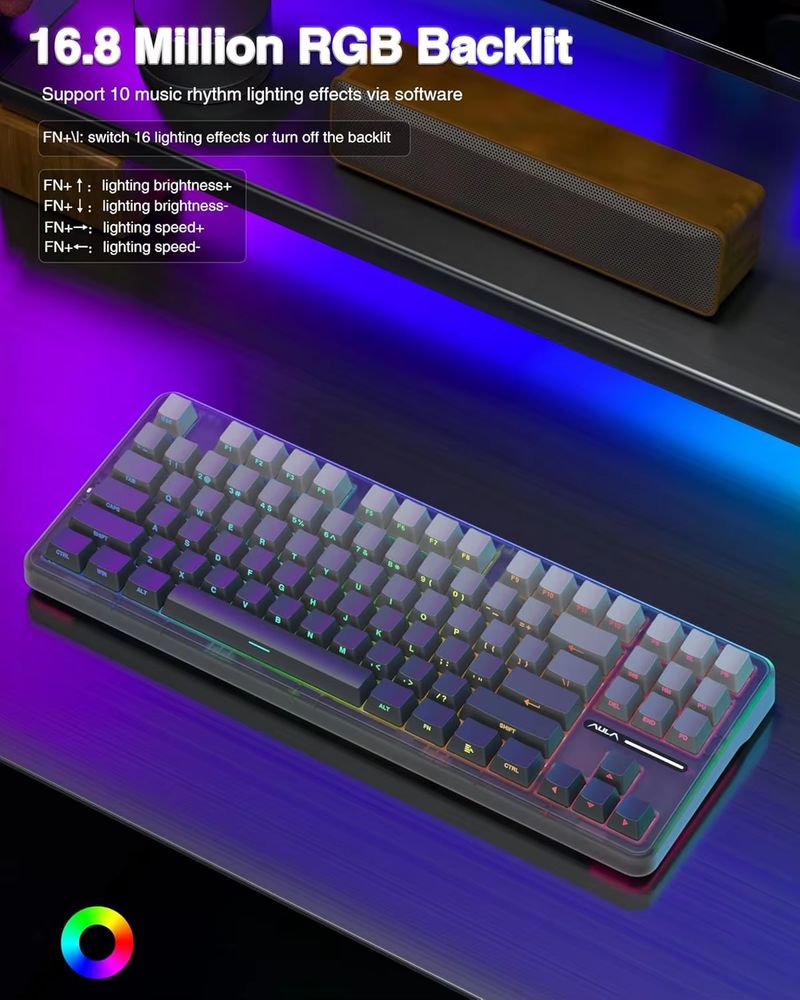 Aula F87 Wireless Mechanical K - đánh giá và giá Gaming Keyboard Tkl